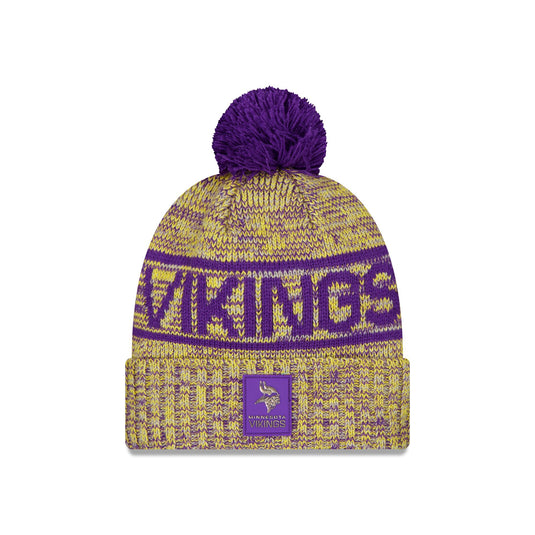 Minnesota Vikings 2025 Sideline Cold Weather Pom Knit Hat - New Era Cap
