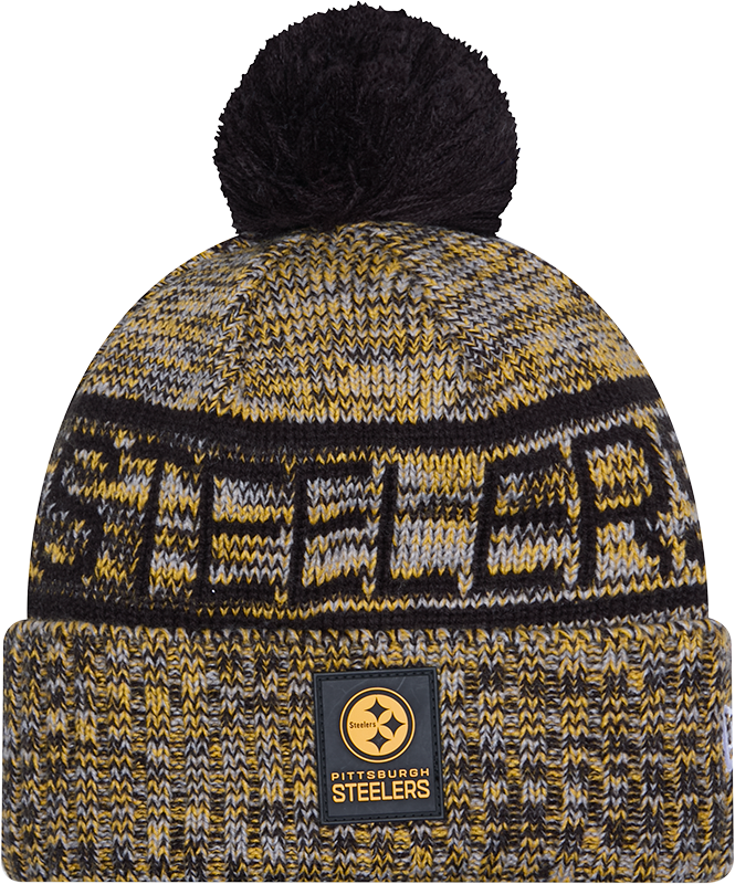 Pittsburgh Steelers 2025 Sideline Cold Weather Pom Knit Hat