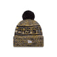 Pittsburgh Steelers 2025 Sideline Cold Weather Pom Knit Hat