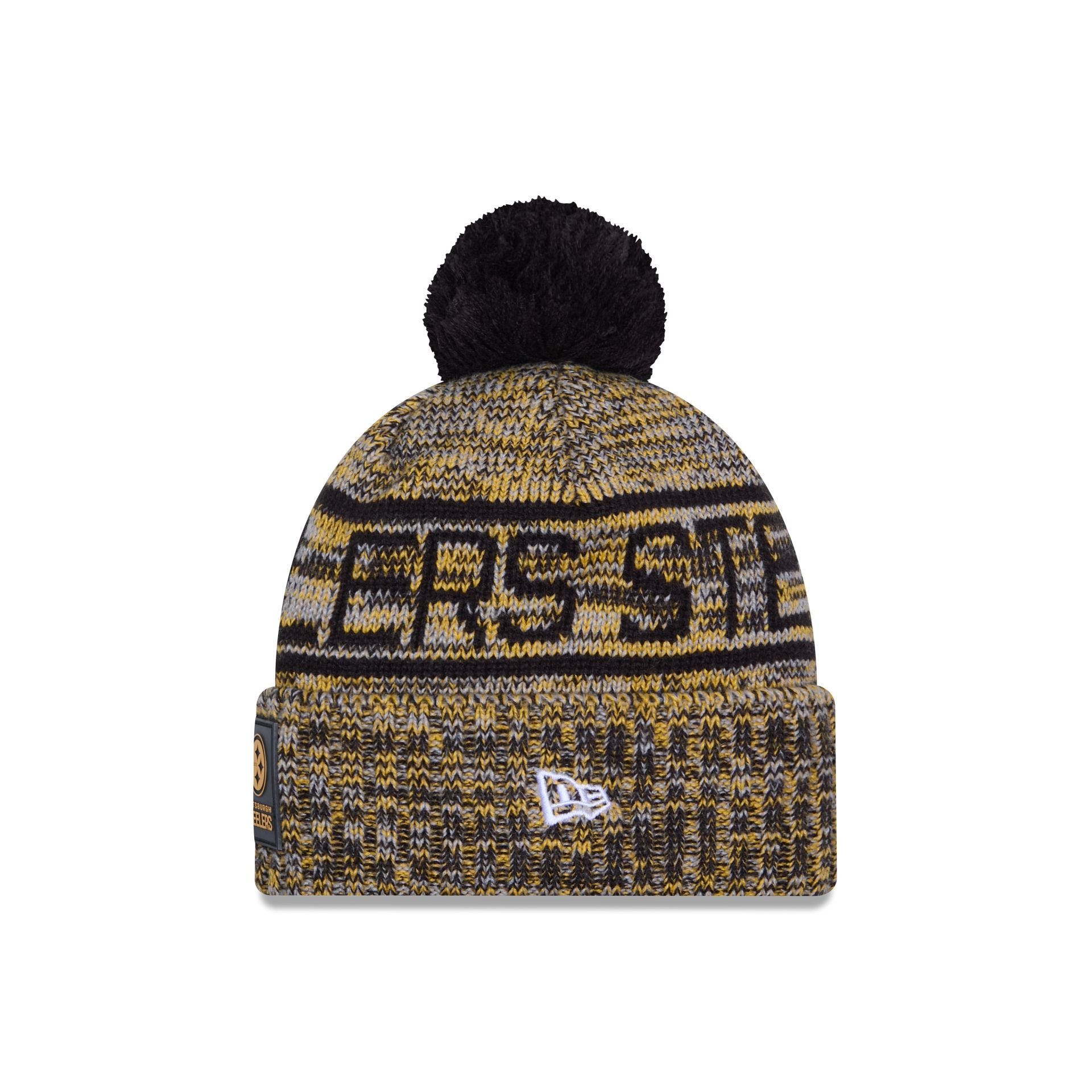 Pittsburgh Steelers 2025 Sideline Cold Weather Pom Knit Hat