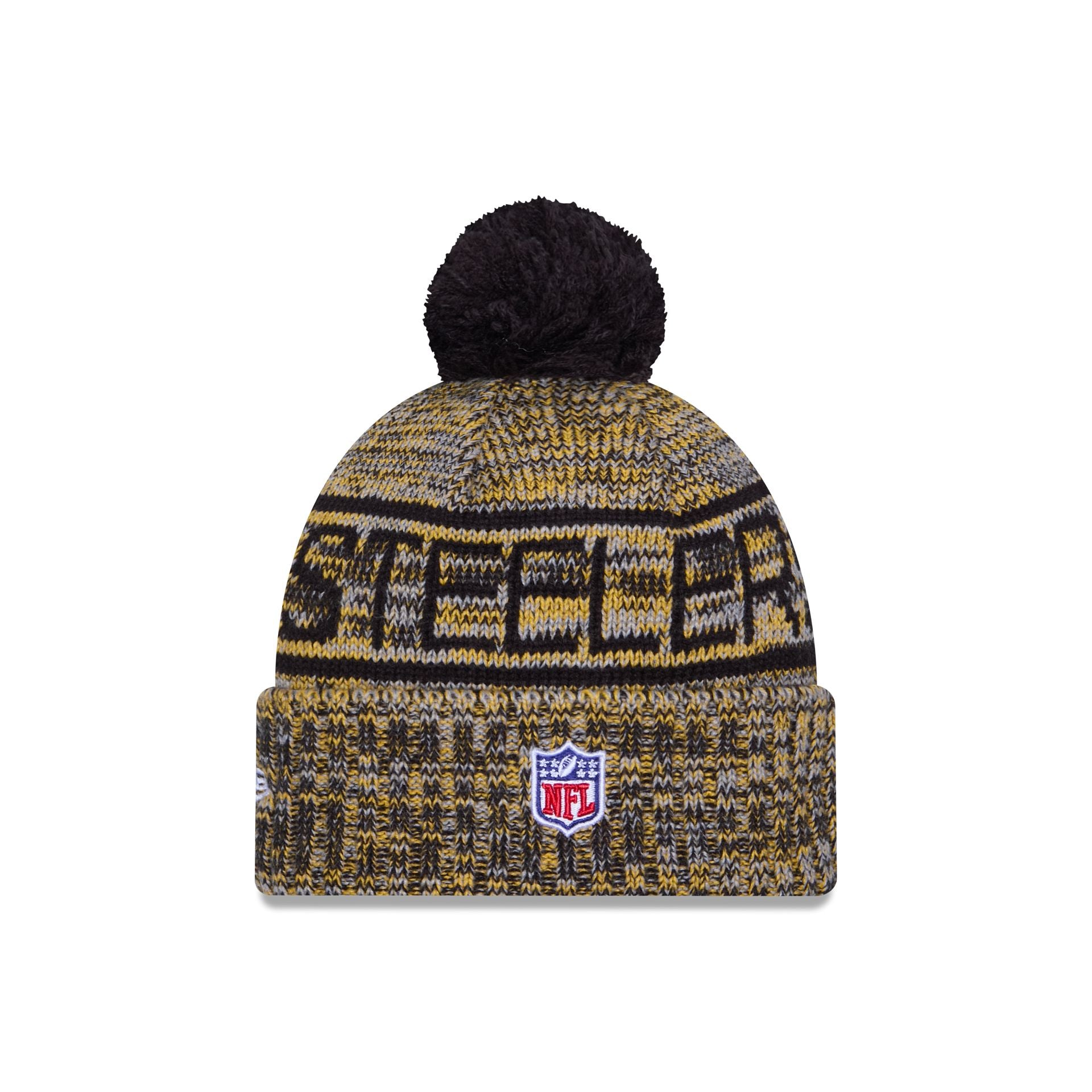 Pittsburgh Steelers 2025 Sideline Cold Weather Pom Knit Hat