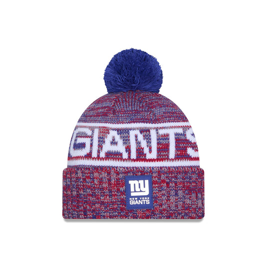 New York Giants 2025 Sideline Cold Weather Pom Knit Hat - New Era Cap