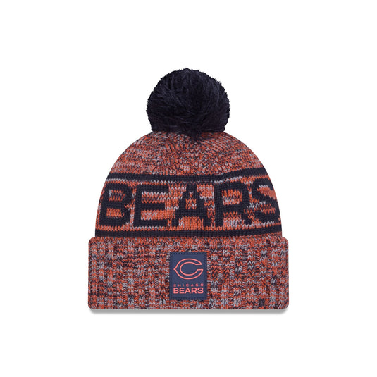 Chicago Bears 2025 Sideline Cold Weather Pom Knit Hat - New Era Cap