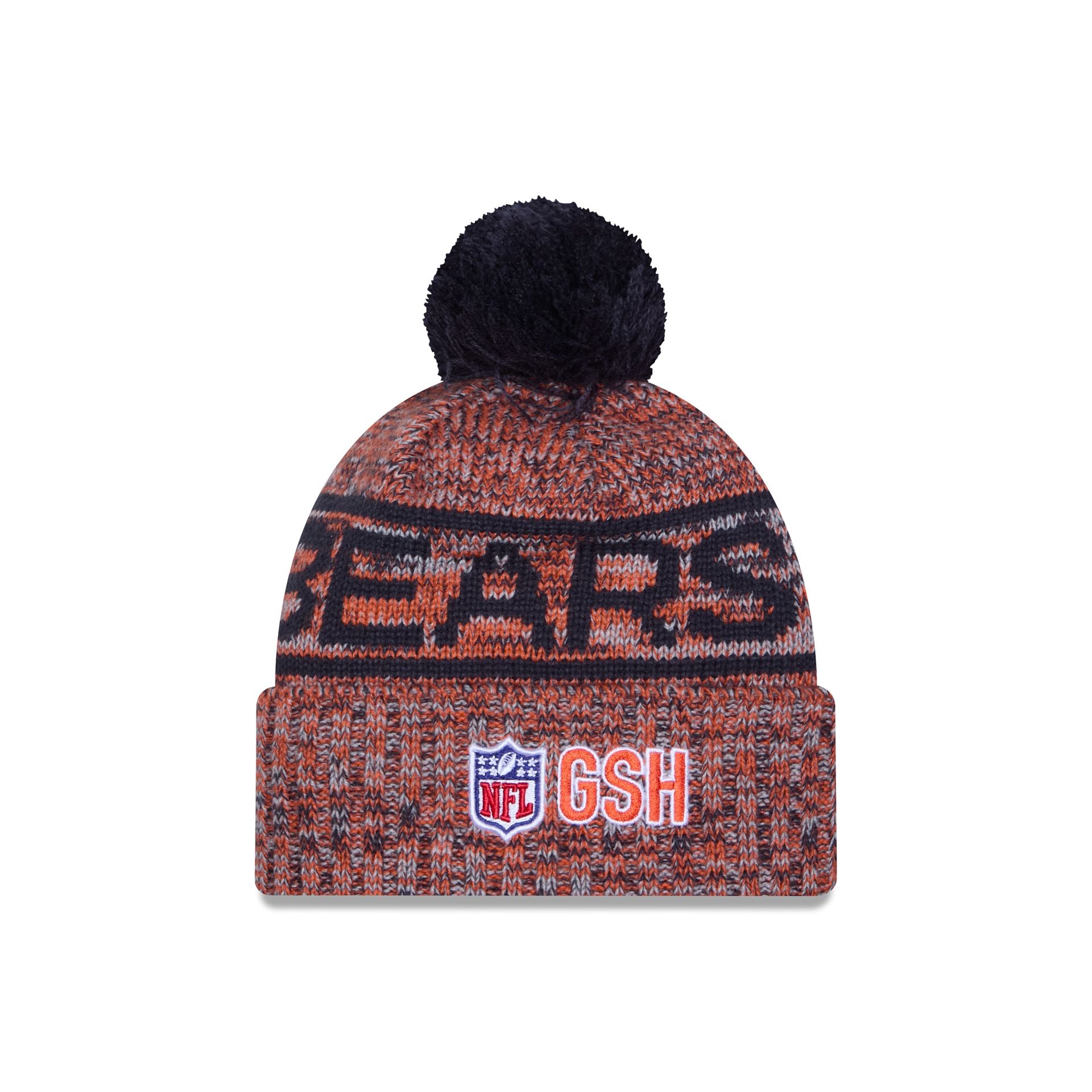 Chicago Bears 2025 Sideline Cold Weather Pom Knit Hat