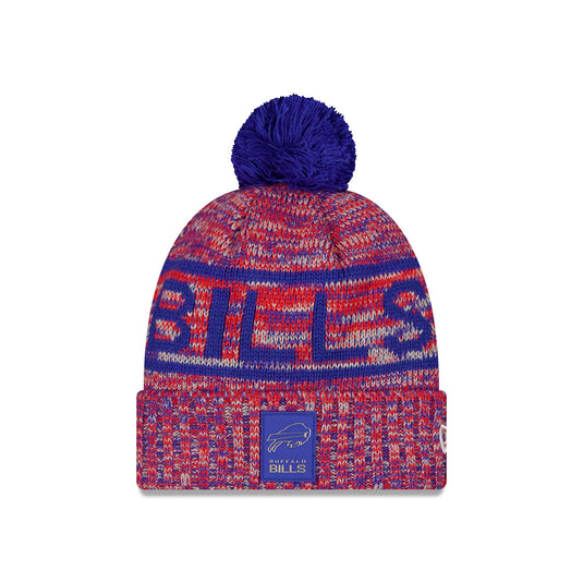 Buffalo Bills 2025 Sideline Cold Weather Pom Knit Hat - New Era Cap