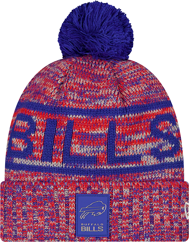 Buffalo Bills 2025 Sideline Cold Weather Pom Knit Hat