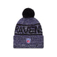 Baltimore Ravens 2025 Sideline Cold Weather Pom Knit Hat