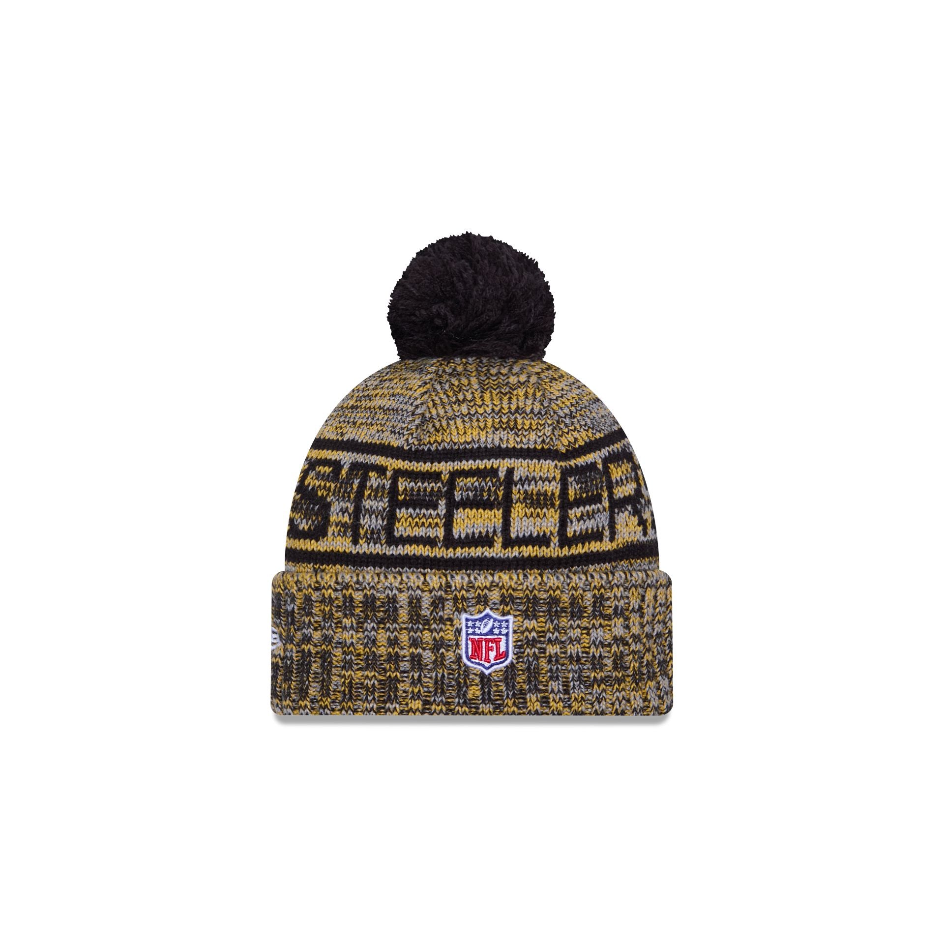 Pittsburgh Steelers 2025 Sideline Cold Weather Kids Pom Knit Hat