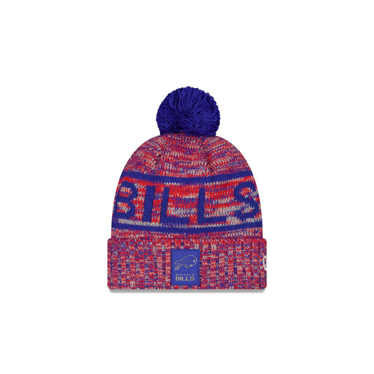 Buffalo Bills 2025 Sideline Cold Weather Kids Pom Knit Hat - New Era Cap