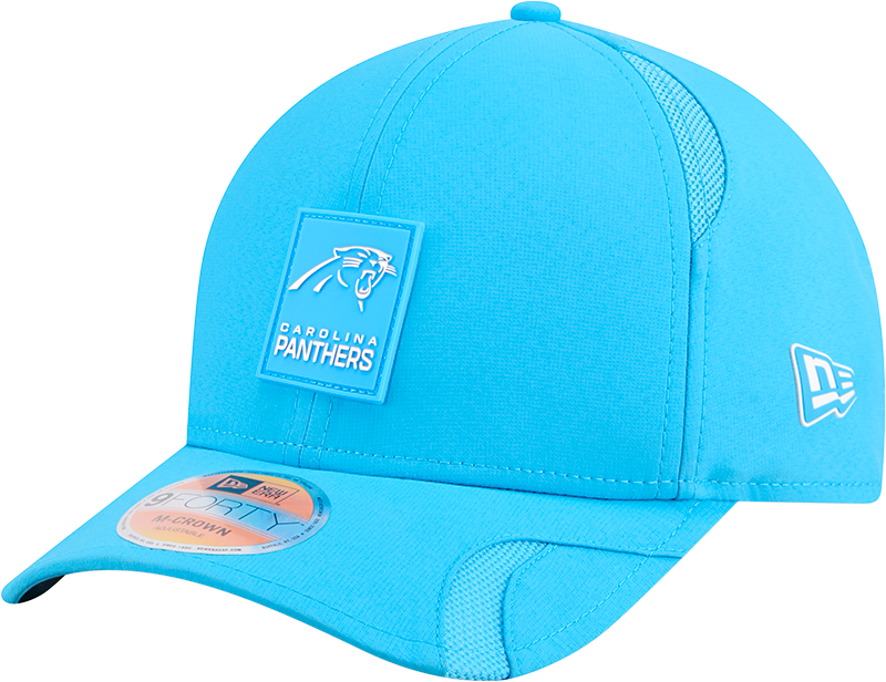 Carolina Panthers 2025 Sideline Hot Weather 9FORTY M-Crown Snapback Hat