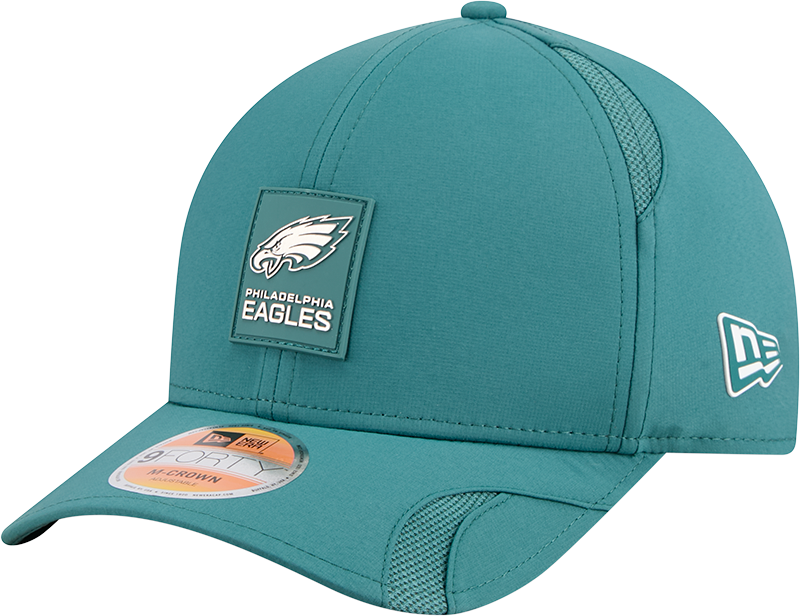 Philadelphia Eagles 2025 Sideline Hot Weather 9FORTY M-Crown Snapback Hat