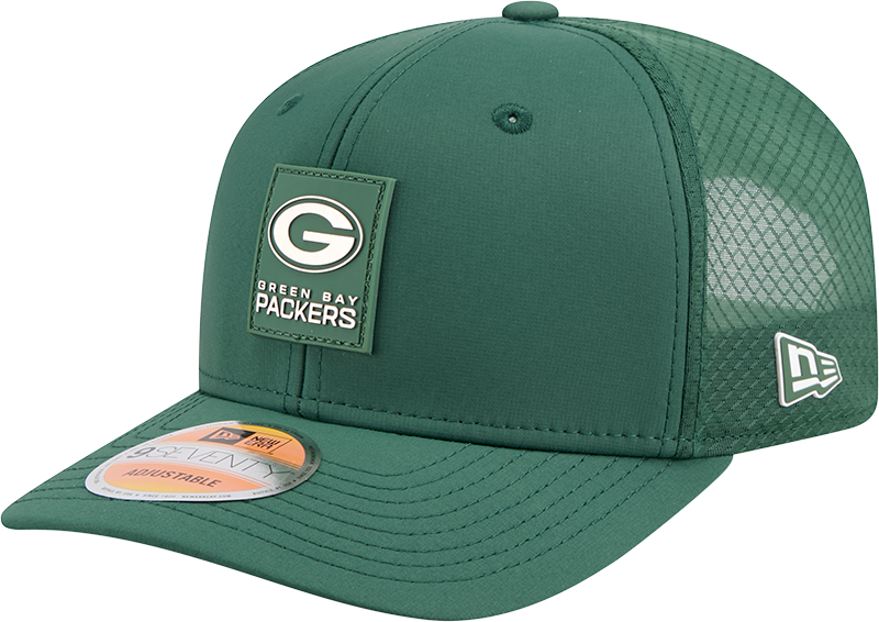 Green Bay Packers 2025 Sideline Hot Weather 9SEVENTY Trucker Hat