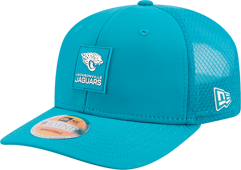 Jacksonville Jaguars 2025 Sideline Hot Weather 9SEVENTY Trucker Hat