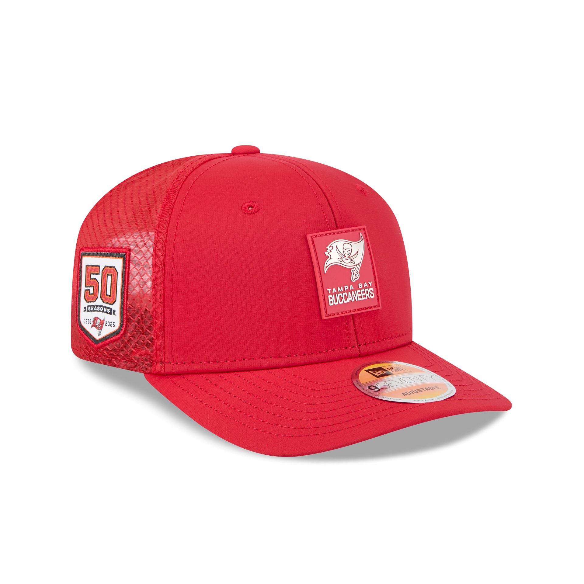 Tampa Bay Buccaneers 2025 Sideline Hot Weather 9SEVENTY Trucker Hat