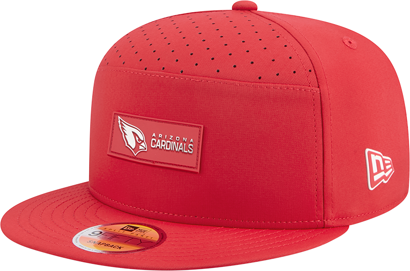Arizona Cardinals 2025 Sideline Hot Weather Split Panel 9FIFTY Snapback Hat