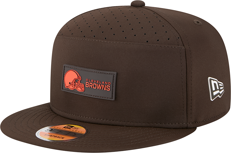 Cleveland Browns 2025 Sideline Hot Weather Split Panel 9FIFTY Snapback Hat