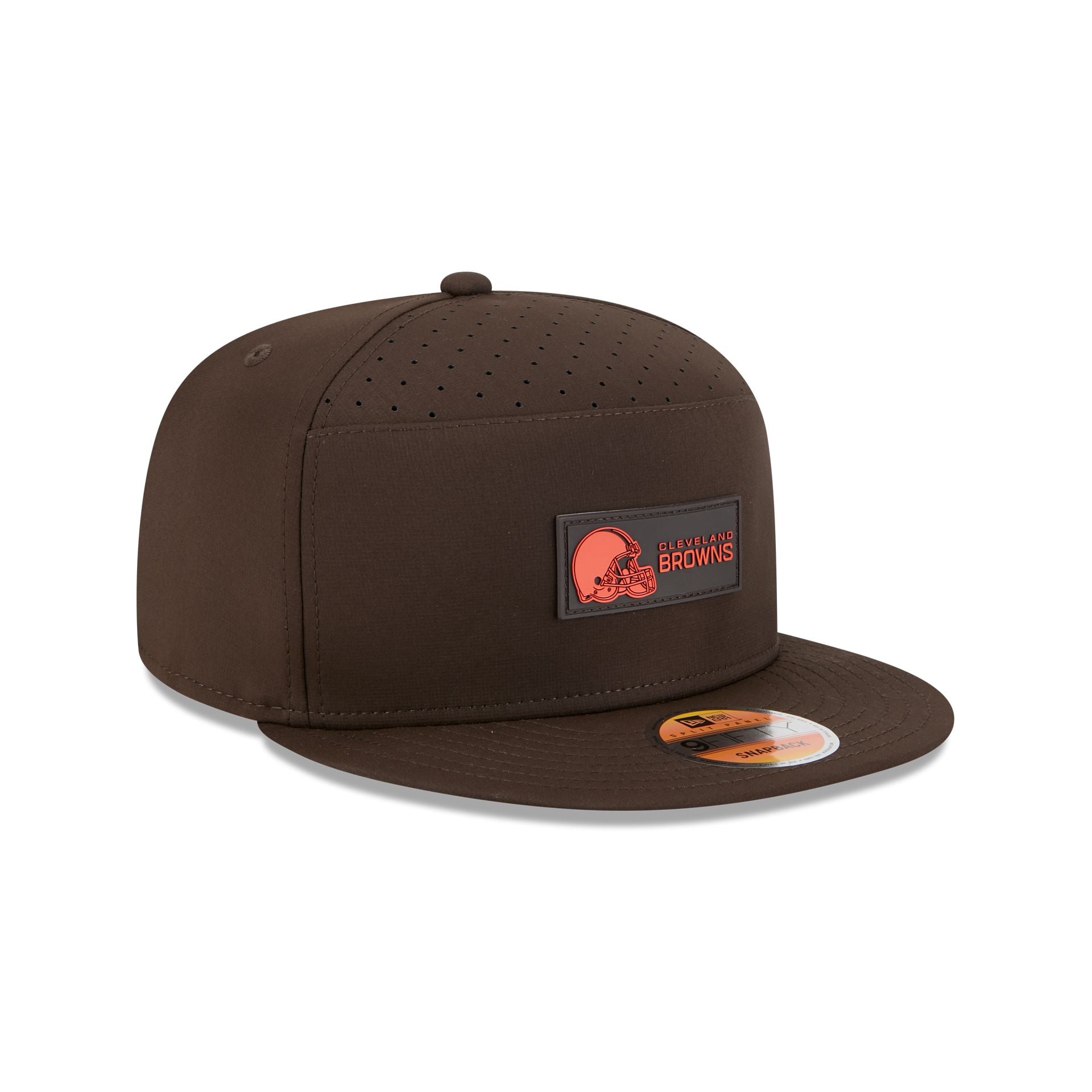 Cleveland Browns 2025 Sideline Hot Weather Split Panel 9FIFTY Snapback Hat