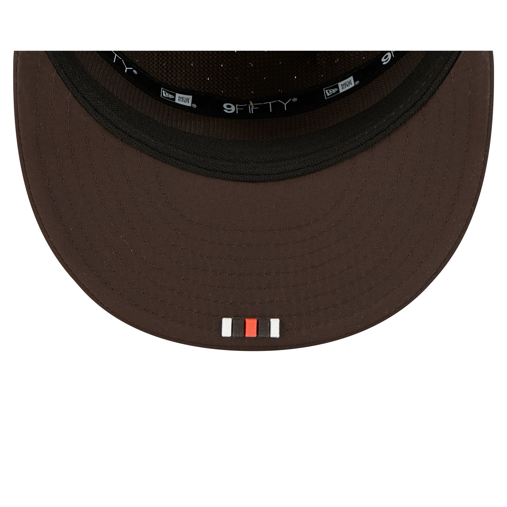 Cleveland Browns 2025 Sideline Hot Weather Split Panel 9FIFTY Snapback Hat