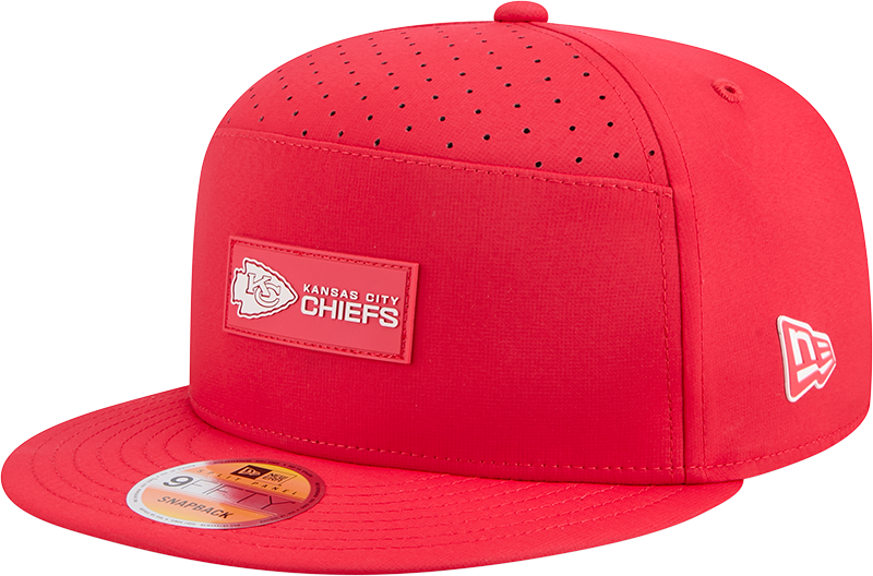 Kansas City Chiefs 2025 Sideline Hot Weather Split Panel 9FIFTY Snapback Hat