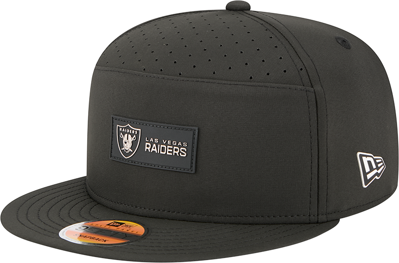 Las Vegas Raiders 2025 Sideline Hot Weather Split Panel 9FIFTY Snapback Hat