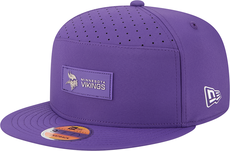 Minnesota Vikings 2025 Sideline Hot Weather Split Panel 9FIFTY Snapback Hat