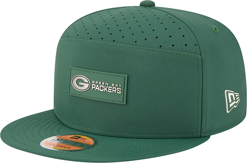 Green Bay Packers 2025 Sideline Hot Weather Split Panel 9FIFTY Snapback Hat
