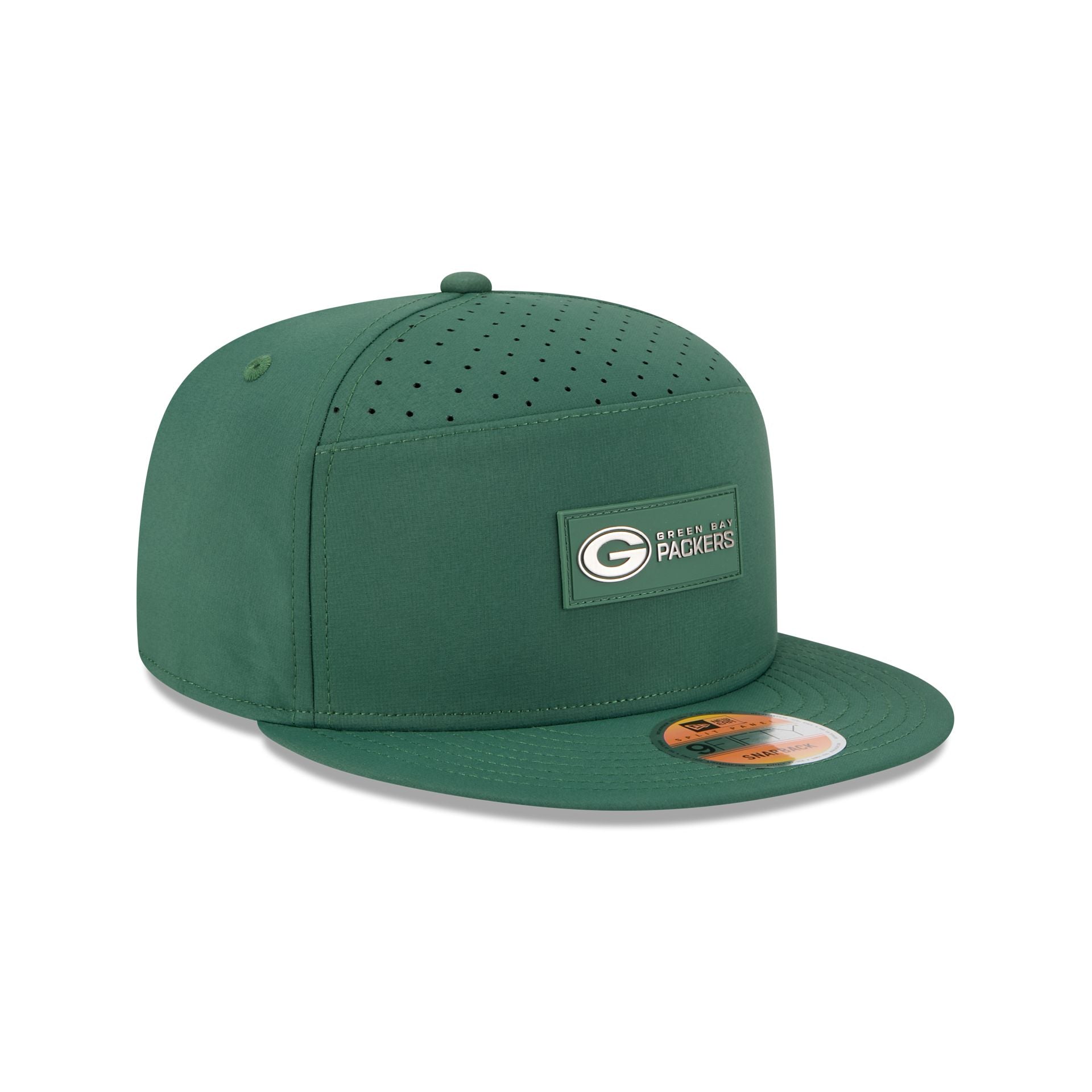 Green Bay Packers 2025 Sideline Hot Weather Split Panel 9FIFTY Snapback Hat