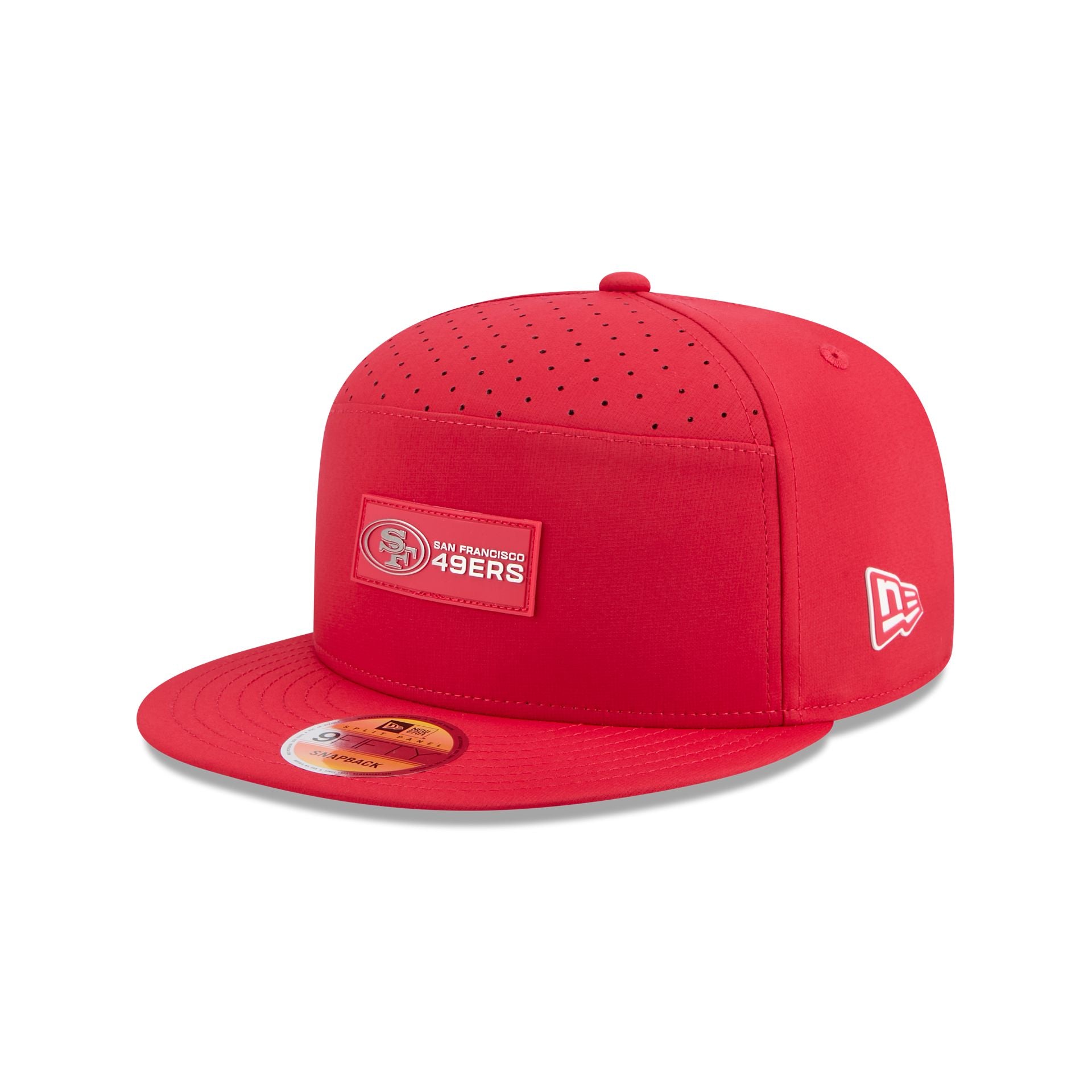 San Francisco 49ers 2025 Sideline Hot Weather Split Panel 9FIFTY Snapback Hat