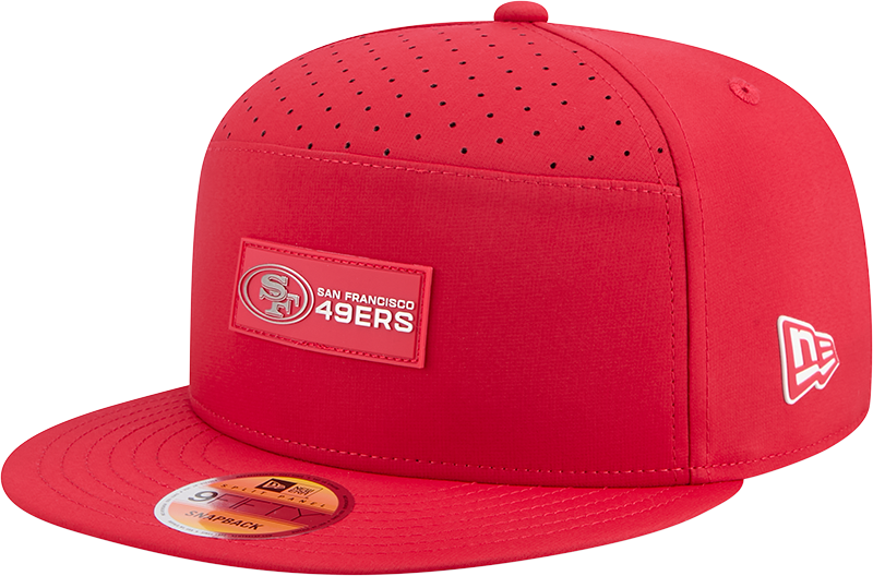 San Francisco 49ers 2025 Sideline Hot Weather Split Panel 9FIFTY Snapback Hat