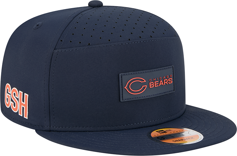 Chicago Bears 2025 Sideline Hot Weather Split Panel 9FIFTY Snapback Hat