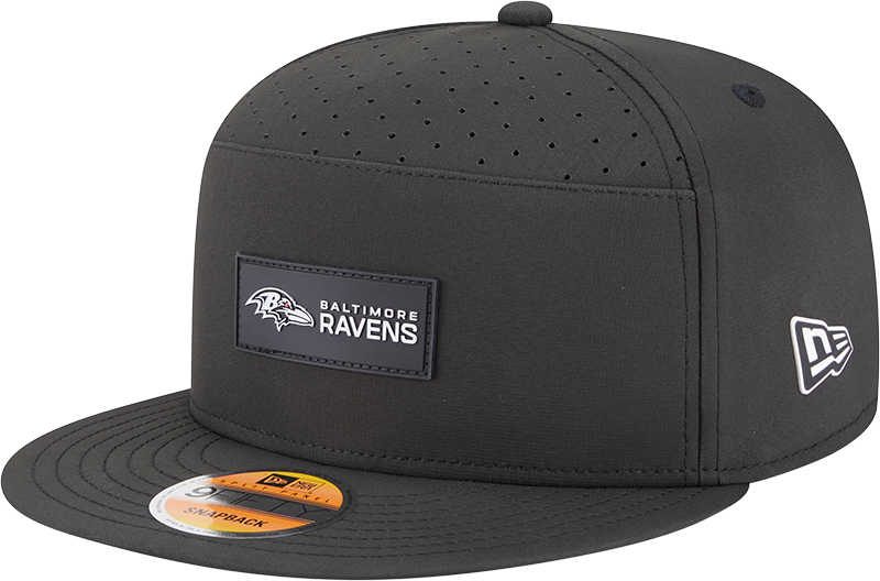 Baltimore Ravens 2025 Sideline Hot Weather Split Panel 9FIFTY Snapback Hat