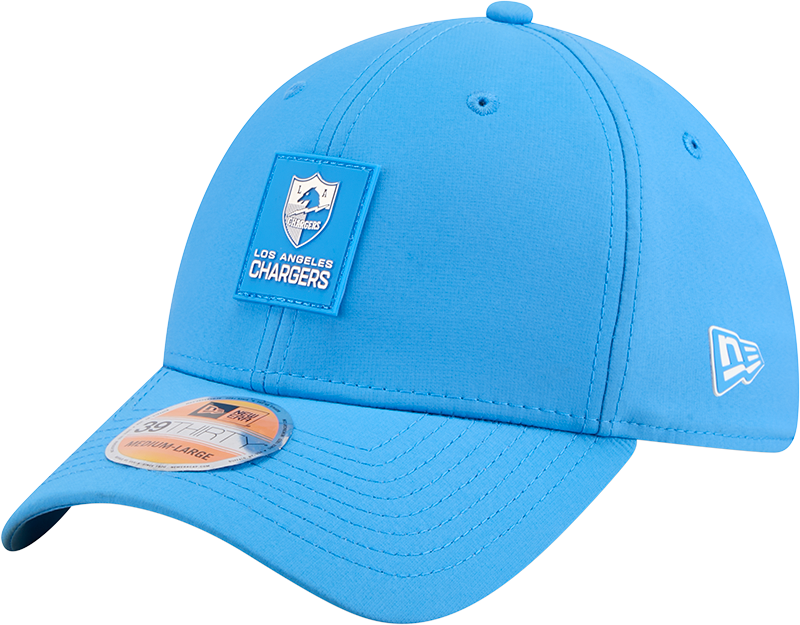 Los Angeles Chargers 2025 Sideline Hot Weather Historic 39THIRTY Stretch Fit Hat