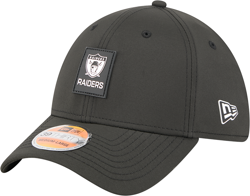 Las Vegas Raiders 2025 Sideline Hot Weather Historic 39THIRTY Stretch Fit Hat