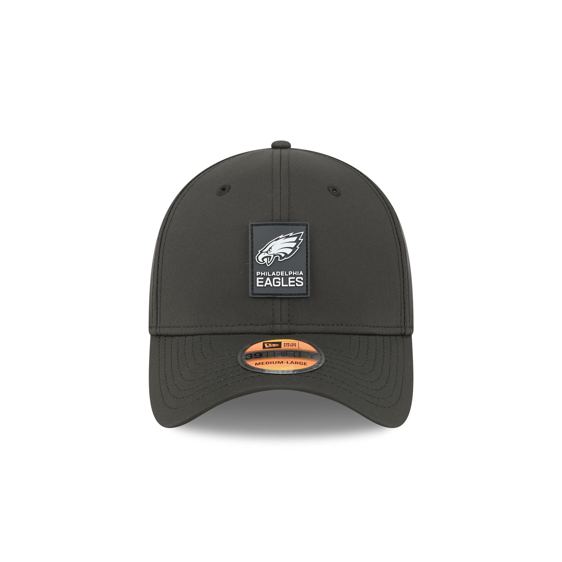Philadelphia Eagles 2025 Sideline Hot Weather Black 39THIRTY Stretch Fit Hat