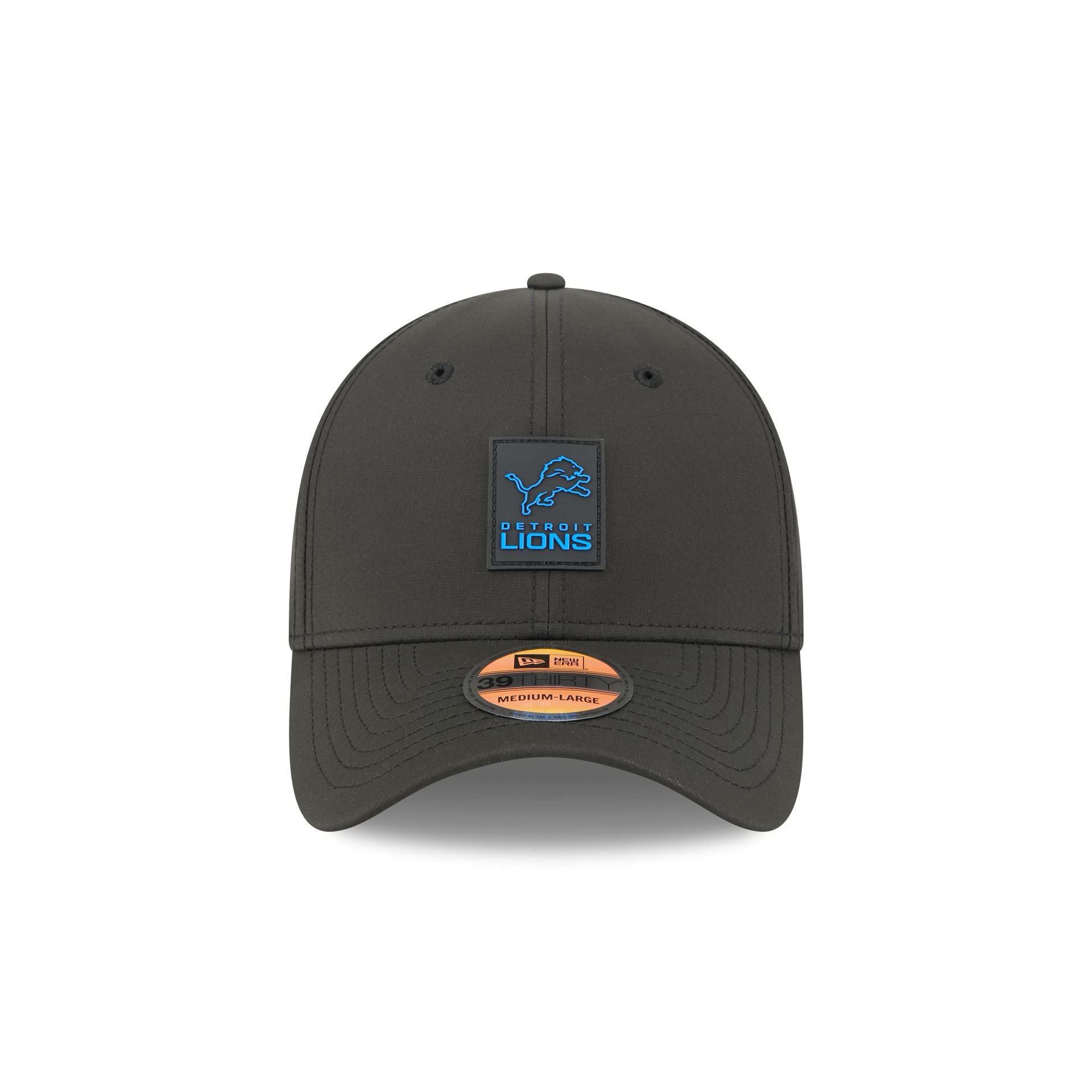 Detroit Lions 2025 Sideline Hot Weather Black 39THIRTY Stretch Fit Hat
