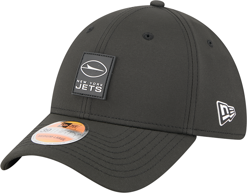 New York Jets 2025 Sideline Hot Weather Black 39THIRTY Stretch Fit Hat
