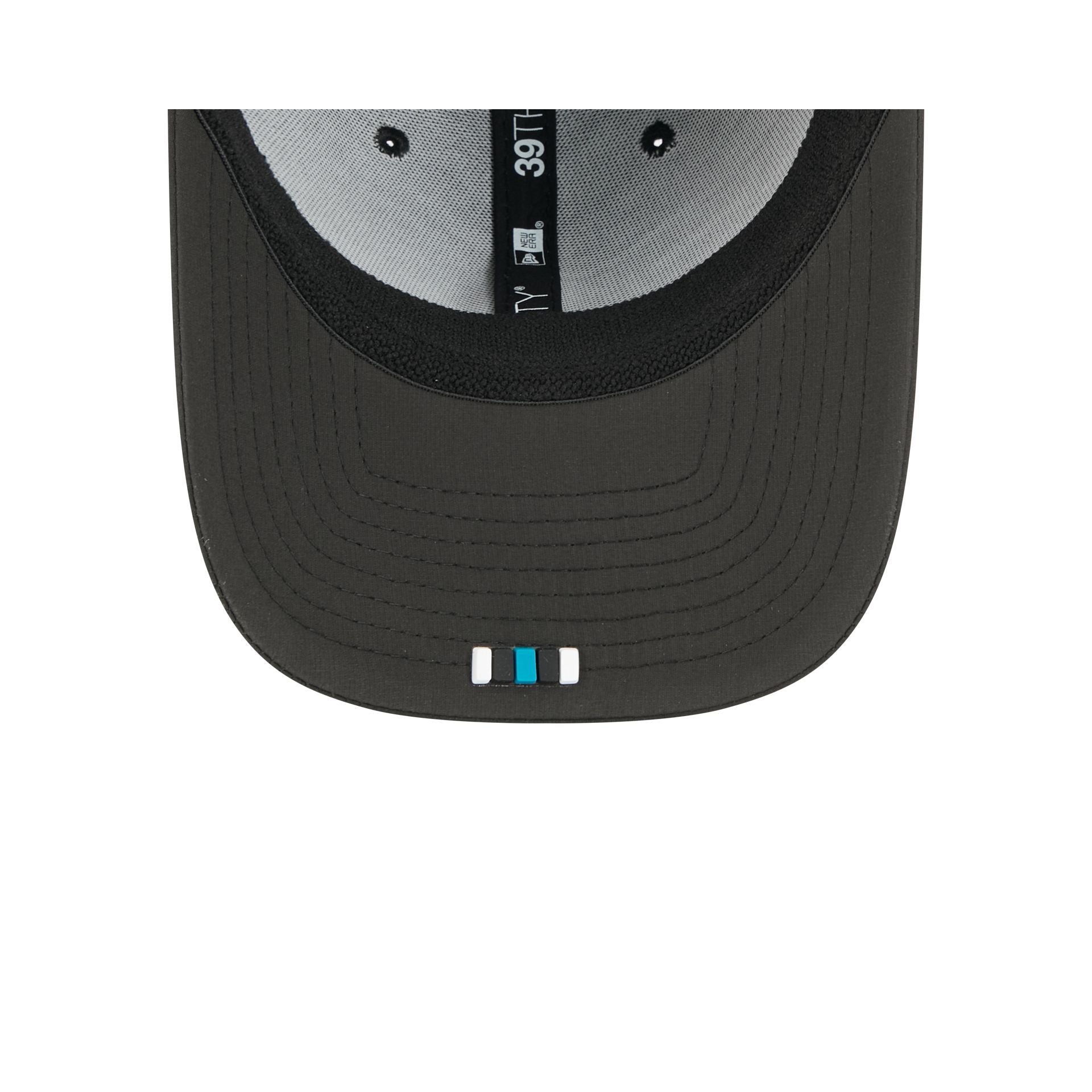 Jacksonville Jaguars 2025 Sideline Hot Weather Black 39THIRTY Stretch Fit Hat