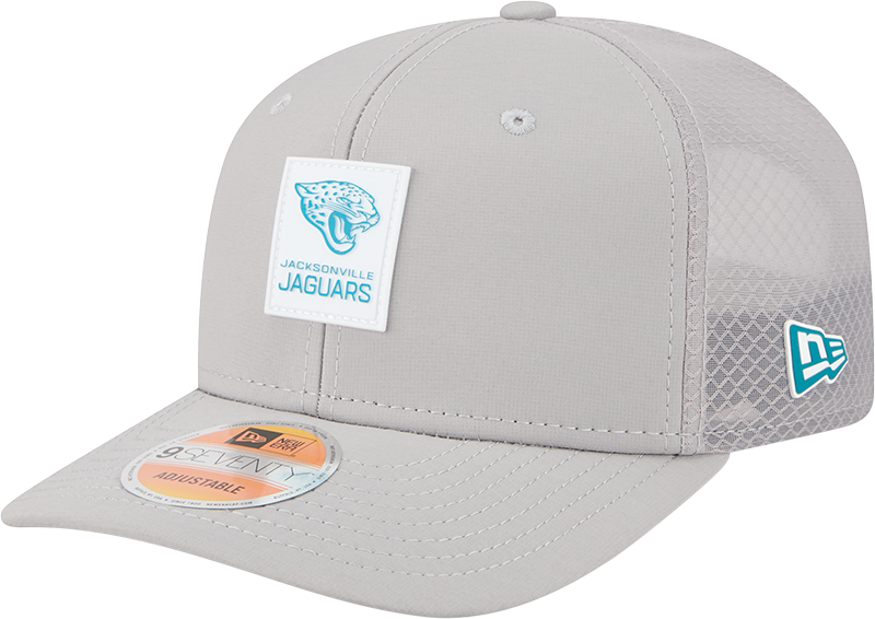 Jacksonville Jaguars 2025 Sideline Hot Weather Gray 9SEVENTY Trucker Hat