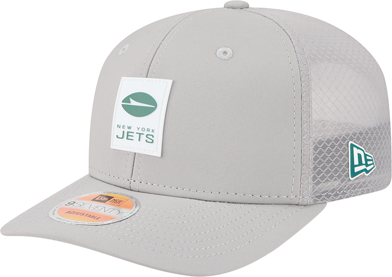 New York Jets 2025 Sideline Hot Weather Gray 9SEVENTY Trucker Hat