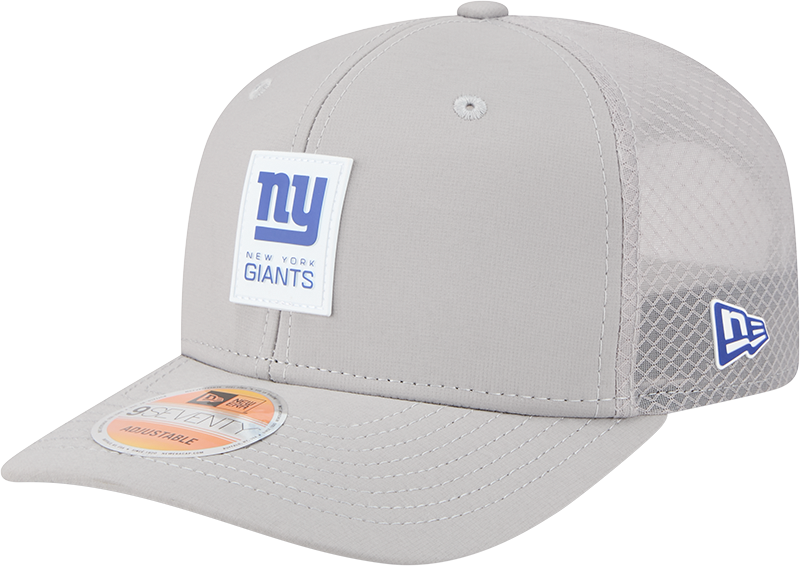 New York Giants 2025 Sideline Hot Weather Gray 9SEVENTY Trucker Hat