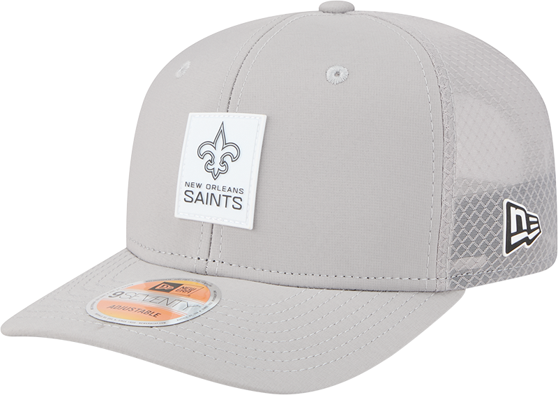 New Orleans Saints 2025 Sideline Hot Weather Gray 9SEVENTY Trucker Hat