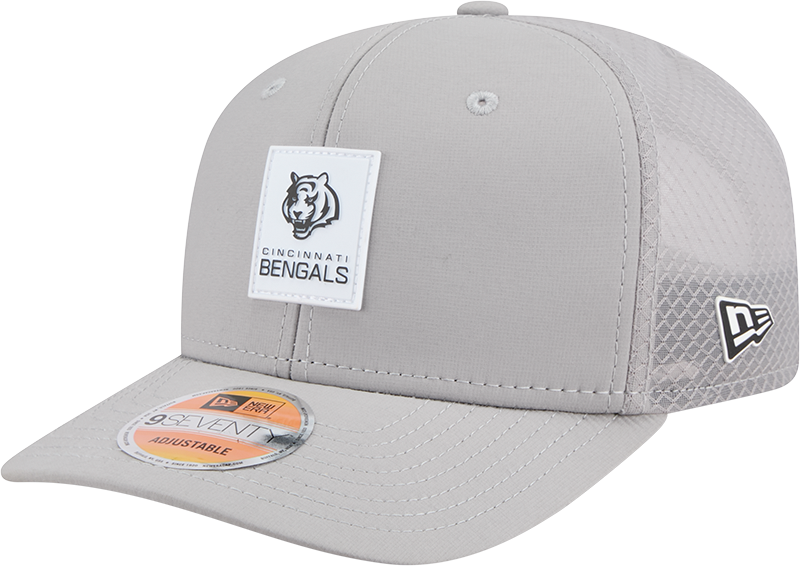 Cincinnati Bengals 2025 Sideline Hot Weather Gray Bengal 9SEVENTY Trucker Hat