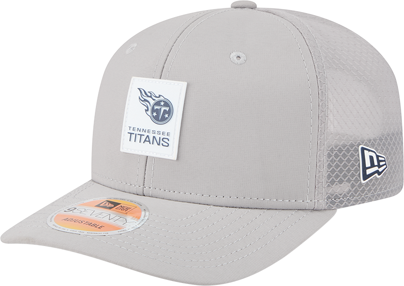 Tennessee Titans 2025 Sideline Hot Weather Gray 9SEVENTY Trucker Hat