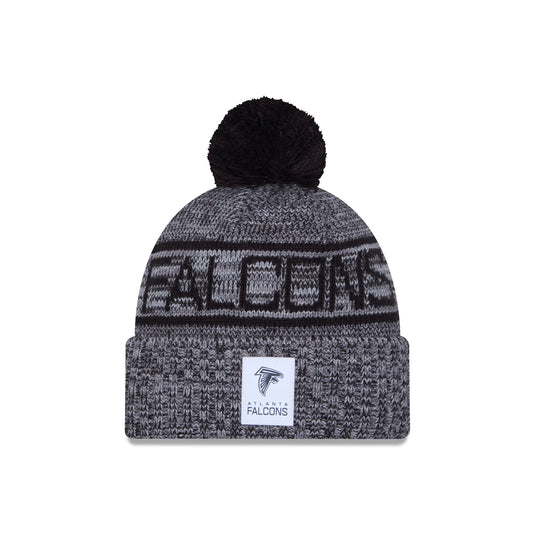 Atlanta Falcons 2025 Sideline Cold Weather Gray Pom Knit Hat - New Era Cap