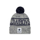 Dallas Cowboys 2025 Sideline Cold Weather Gray Pom Knit Hat