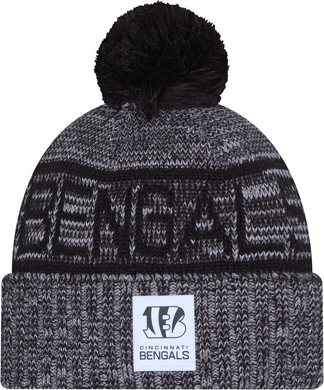 Cincinnati Bengals 2025 Sideline Cold Weather Gray Pom Knit Hat