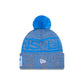 Detroit Lions 2025 Sideline Cold Weather Gray Pom Knit Hat