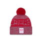 San Francisco 49ers 2025 Sideline Cold Weather Gray Pom Knit Hat