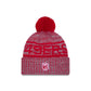 San Francisco 49ers 2025 Sideline Cold Weather Gray Pom Knit Hat