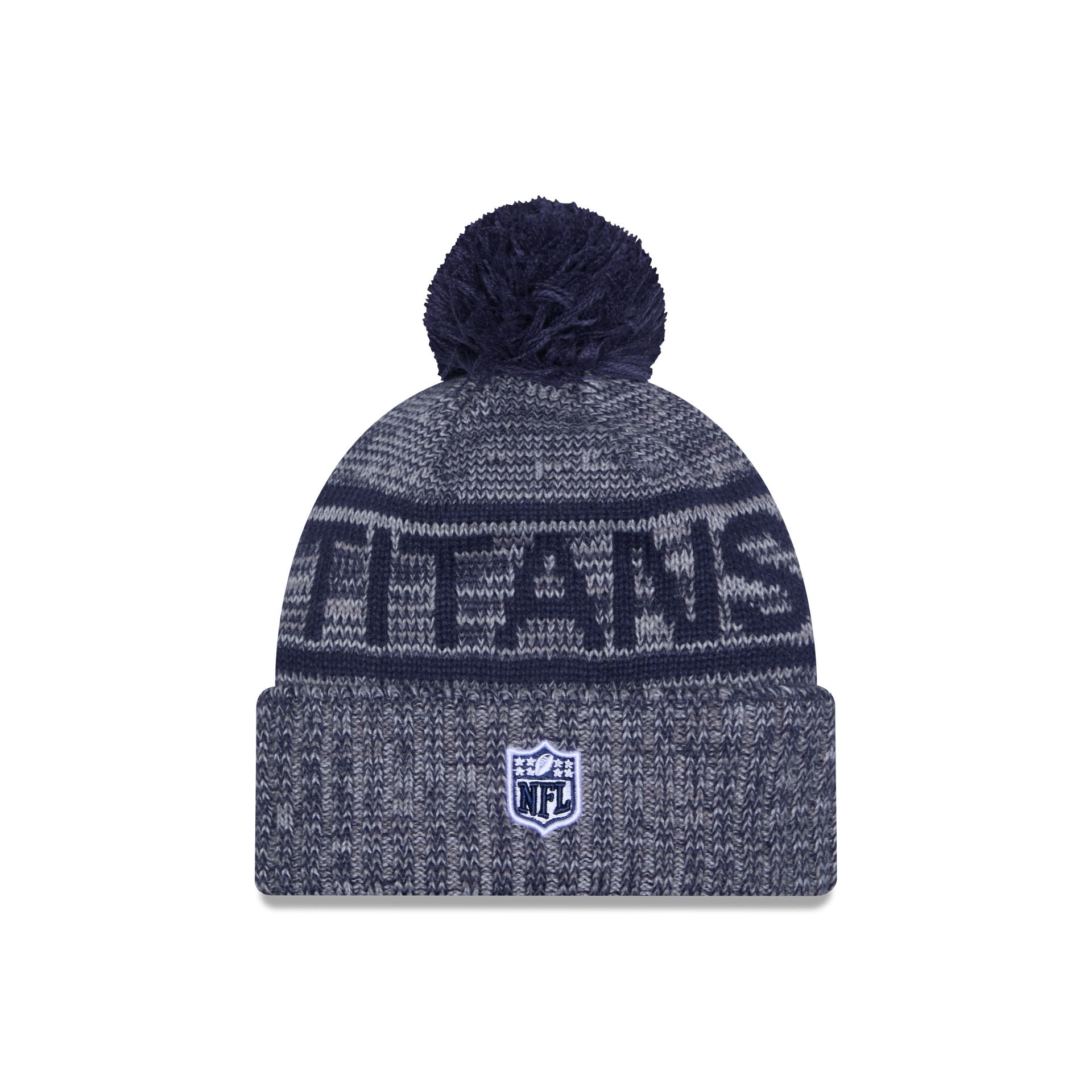 Tennessee Titans 2025 Sideline Cold Weather Gray Pom Knit Hat